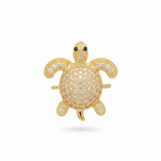 Tortue pavé de cristaux