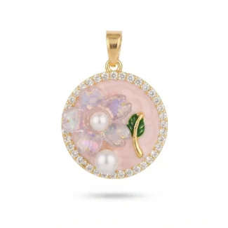Médaillon fleur irisée