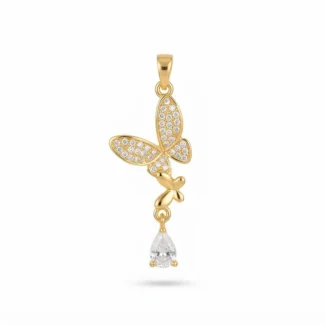 Papillons et goutte pendante