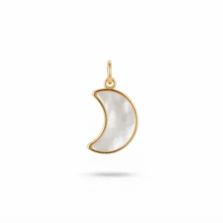 Pendentif Croissant de Lune en Nacre 2