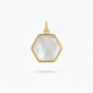 Pendentif Hexagonal en Nacre