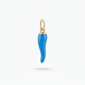 Charme Piment Porte-Bonheur Bleu Émaillé