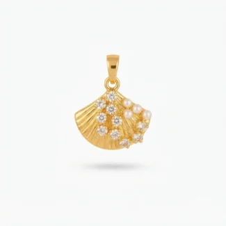 Pendentif Coquillage Océan Doré