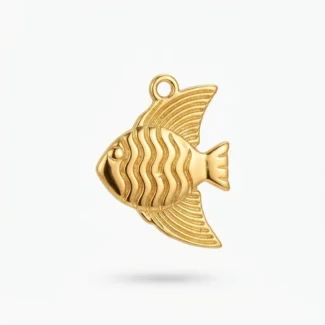 Pendentif Poisson Exotique Doré