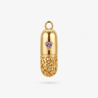 Capsule Gélule Dorée et Améthyste