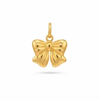 Pendentif Nœud Bombé Doré