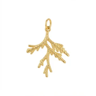 Pendentif Branche de Corail Doré