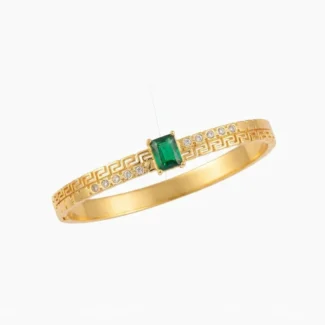 Jonc Grec Pierre Émeraude & Zircons