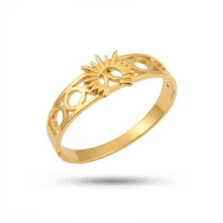 Jonc Motif Soleil & Cercles Ajourés
