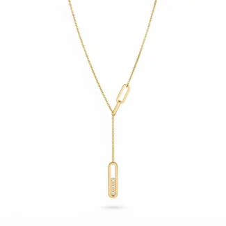Collier Cravate Minimaliste Cristaux
