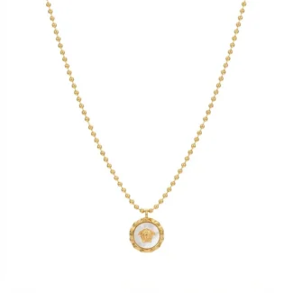 Collier Chaîne à Billes Médaillon Nacre
