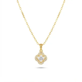 Collier Trèfle Scintillant