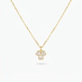 Collier Trèfle Cristallin