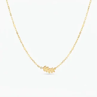 Collier Feuillage et Zircon