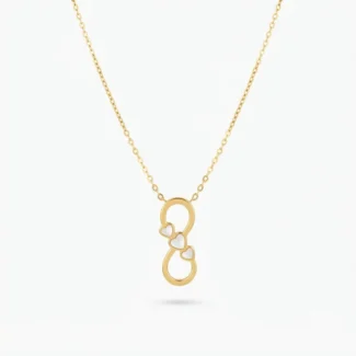 Collier Infini aux Cœurs Nacre