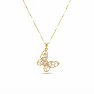Collier Papillon Scintillant