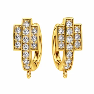 Créoles pavées avec attache pendentif