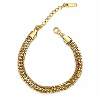 Bracelet Chaîne Tressée Épaisse