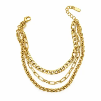 Bracelet Multi-Chaînes Doré
