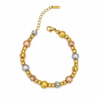 Bracelet Boules Multicolores Sablées