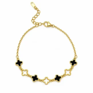 Bracelet Trèfles Noirs