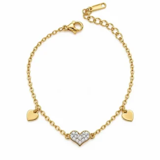 Bracelet Cœurs Suspendus