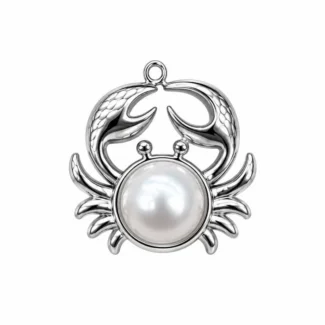 Pendentif Crabe et Perle Nacrée