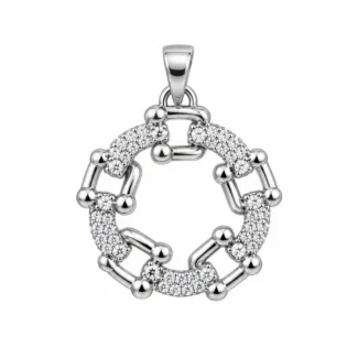 Pendentif Cercle Maillons Pavés