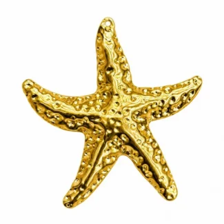 Pendentif Étoile de Mer Relief Doré