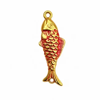 Pendentif Poisson Rouge & Or