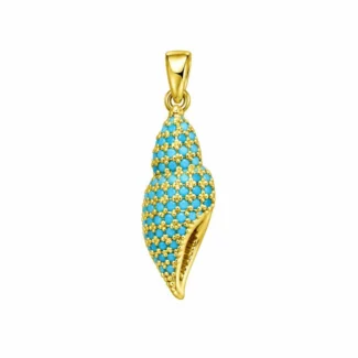 Pendentif Coquillage Marin Turquoise