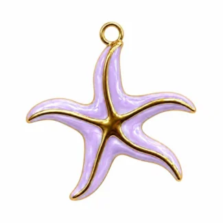 Pendentif Étoile de Mer Lavande