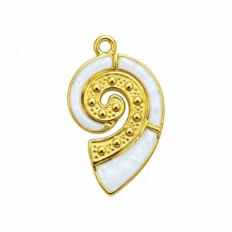 Pendentif Spirale Nacre & Or