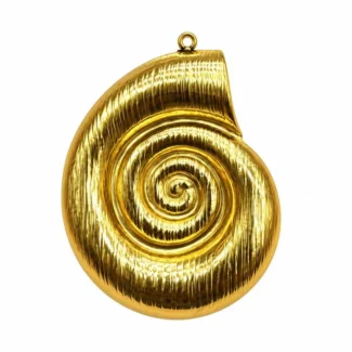 Pendentif Coquillage Nautile Doré