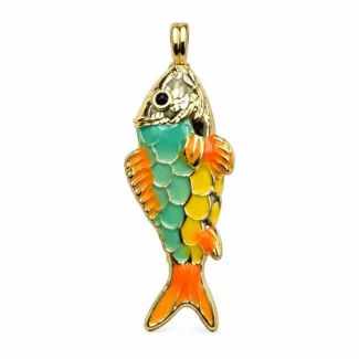Pendentif Poisson Multicolore Écailleux