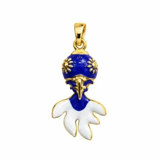 Pendentif Poisson Bleu et Blanc