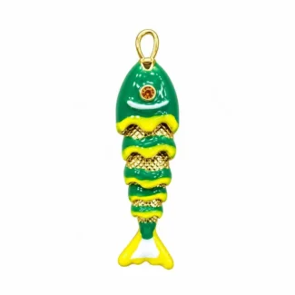 Pendentif Poisson Vert et Jaune