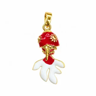 Pendentif Poisson Rouge Émaillé