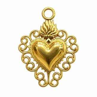 Pendentif Cœur Enlacé de Volutes