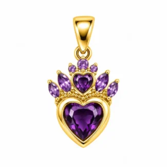 Pendentif Cœur Royal Améthyste
