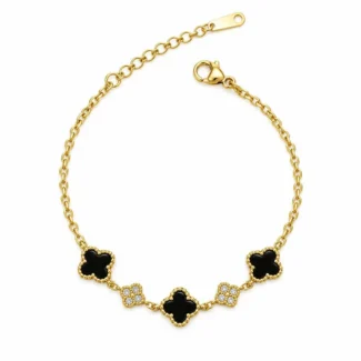 Bracelet Trèfles Noirs