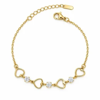 Bracelet Cœurs Blancs