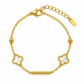 Bracelet Trèfles Blancs