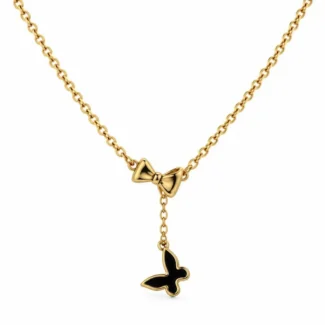 Collier Nœud & Papillon Noir