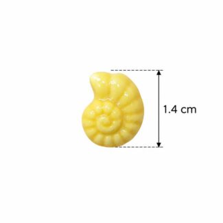 Perle Coquillage Ammonite Jaune Vif