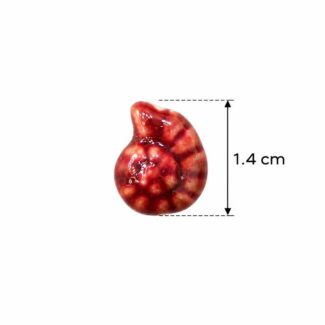 Perle Coquillage Ammonite Rouge Foncé