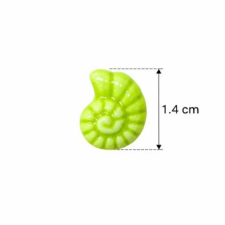Perle Coquillage Ammonite Vert Anis