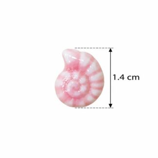 Perle Coquillage Ammonite Rose et Blanc