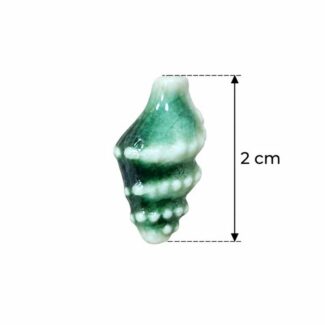 Perle Céramique Coquillage Spiralé Vert