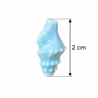 Perle Céramique Coquillage Spiralé Bleu Clair